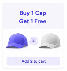 BOGO Discount: Buy 2 Cap and Get 1 Cap for Free
