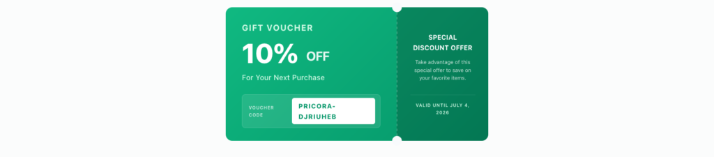 WooCommerce thank you page displaying a generated coupon voucher after order completion